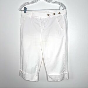 Vince old money Women’s White Bermuda shorts 6 B4